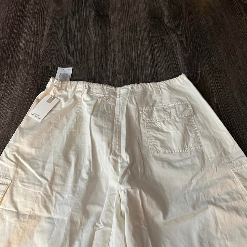Good American Parachute Pants M White Cargo Wide Leg Y2K Streetwear - Picture 8 of 8
